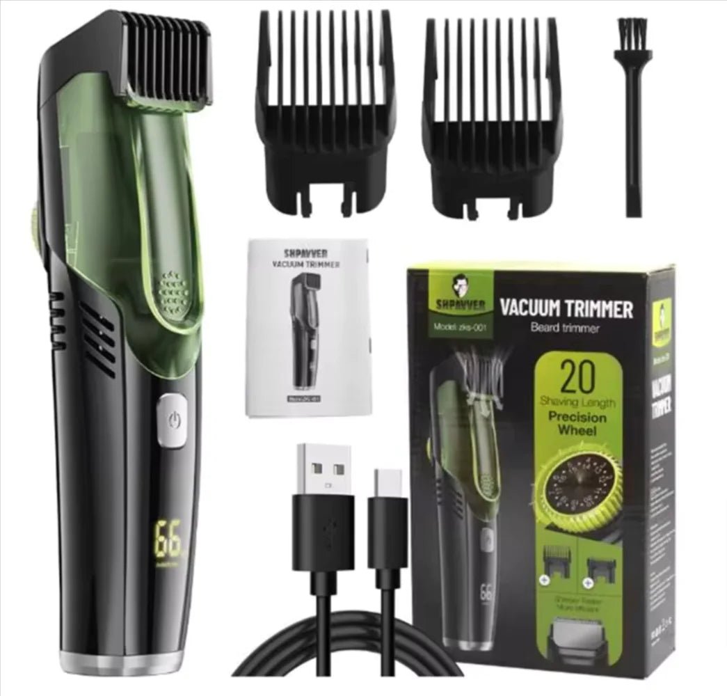 Washable Electric Vacuum Beard Trimmer – Precision Grooming Made Easy - GNS Beauty & Personal Care