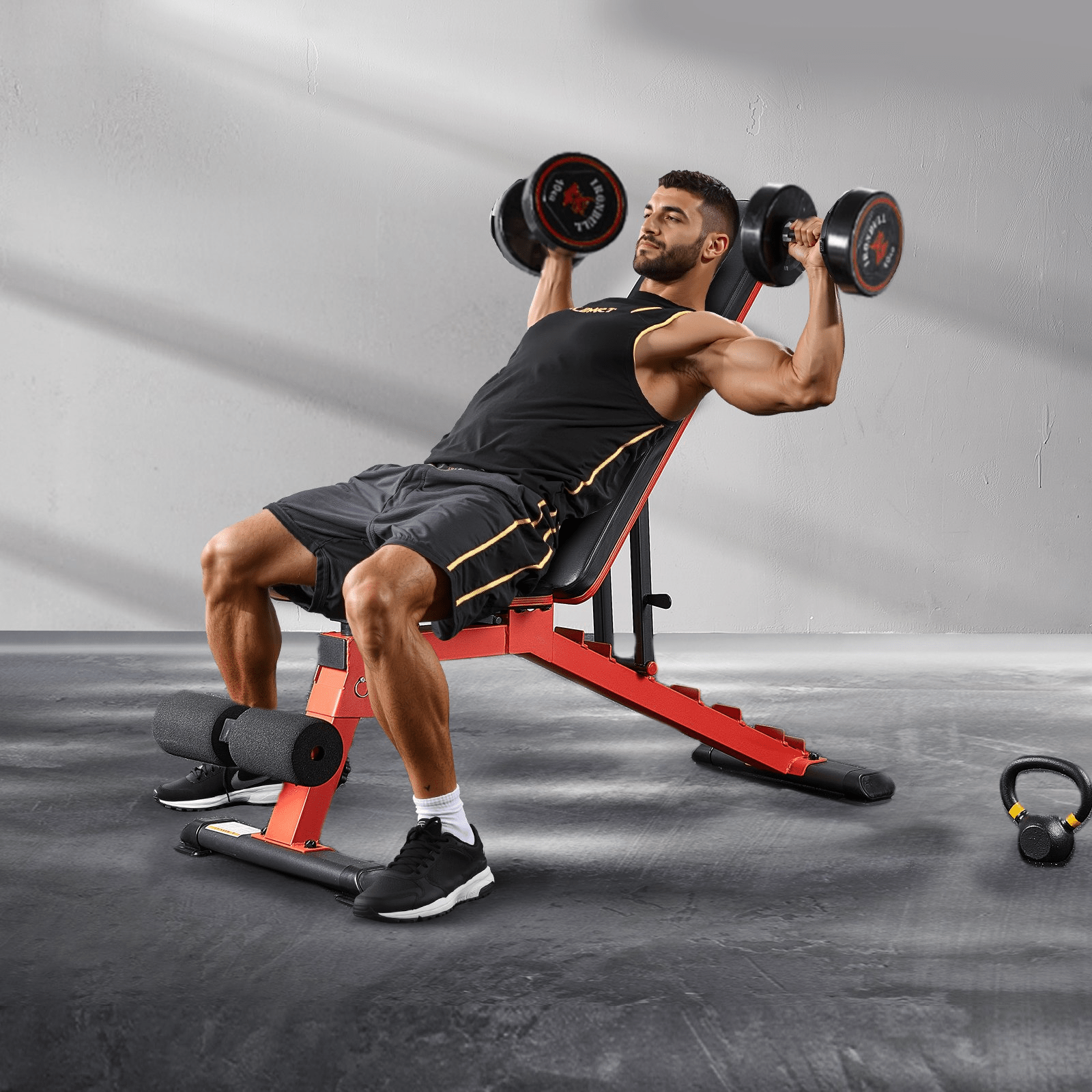 Weight Bench Sit up Bench for Home Gym Strength Training Adjustable Foldable - GNS Beauty & Personal Care