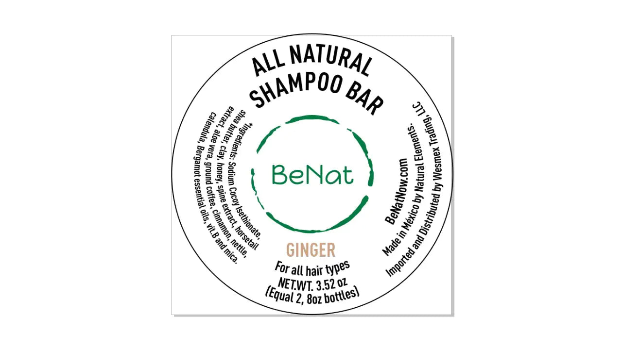 BeNat All-Natural Shampoo Bar - Plastic-Free & Nourishing