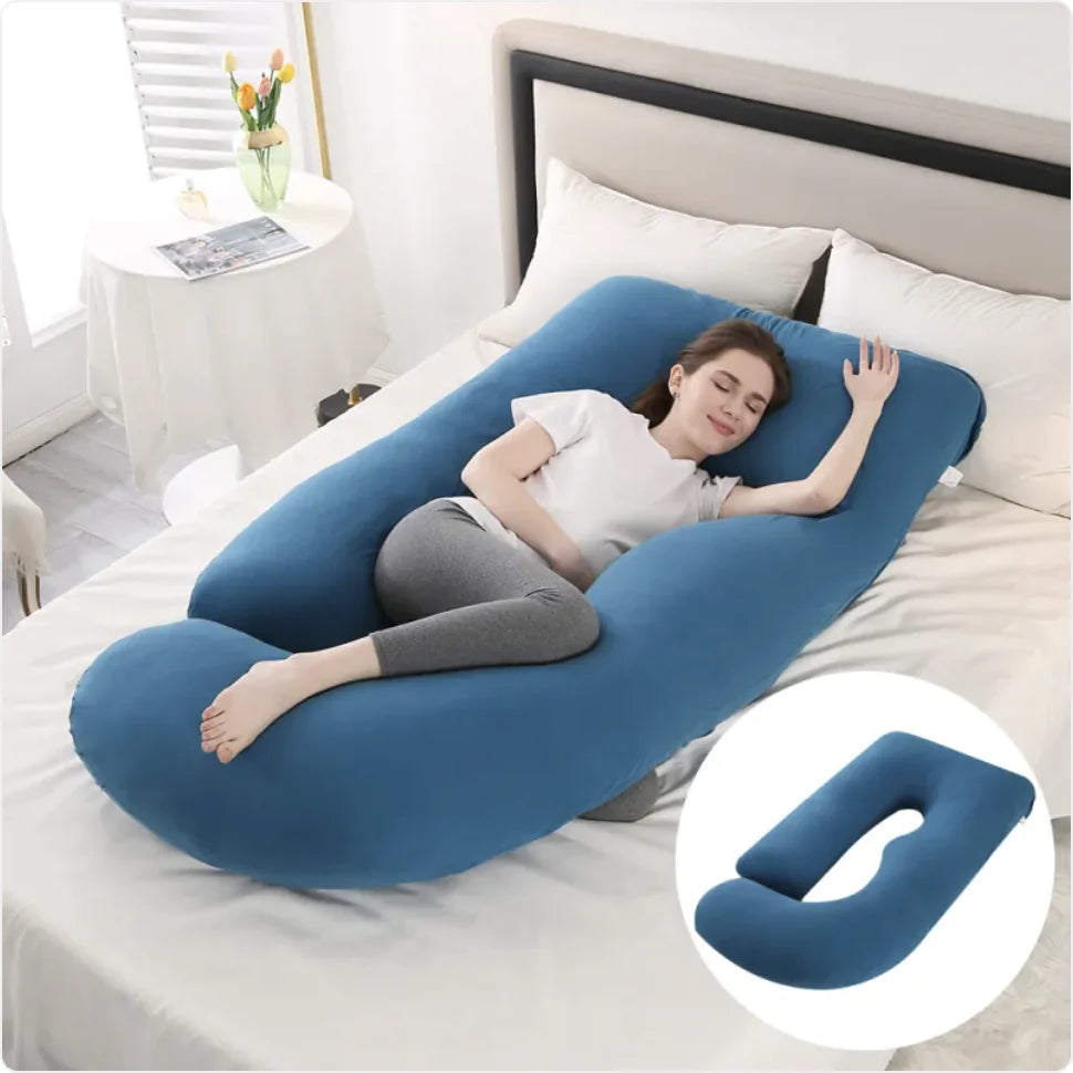 Ultimate J-Shaped Pregnancy Pillow for Comfort & Support