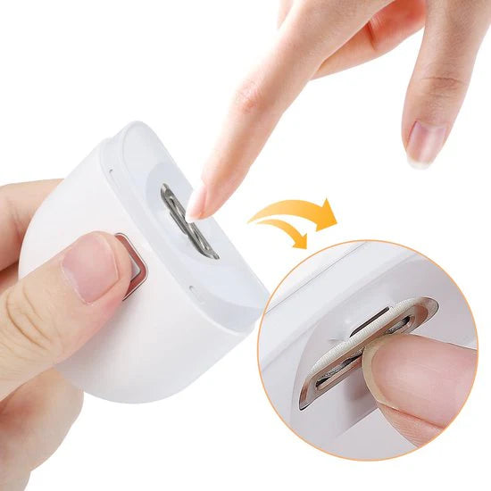 Electric Nail Clipper with LED Light & Polisher