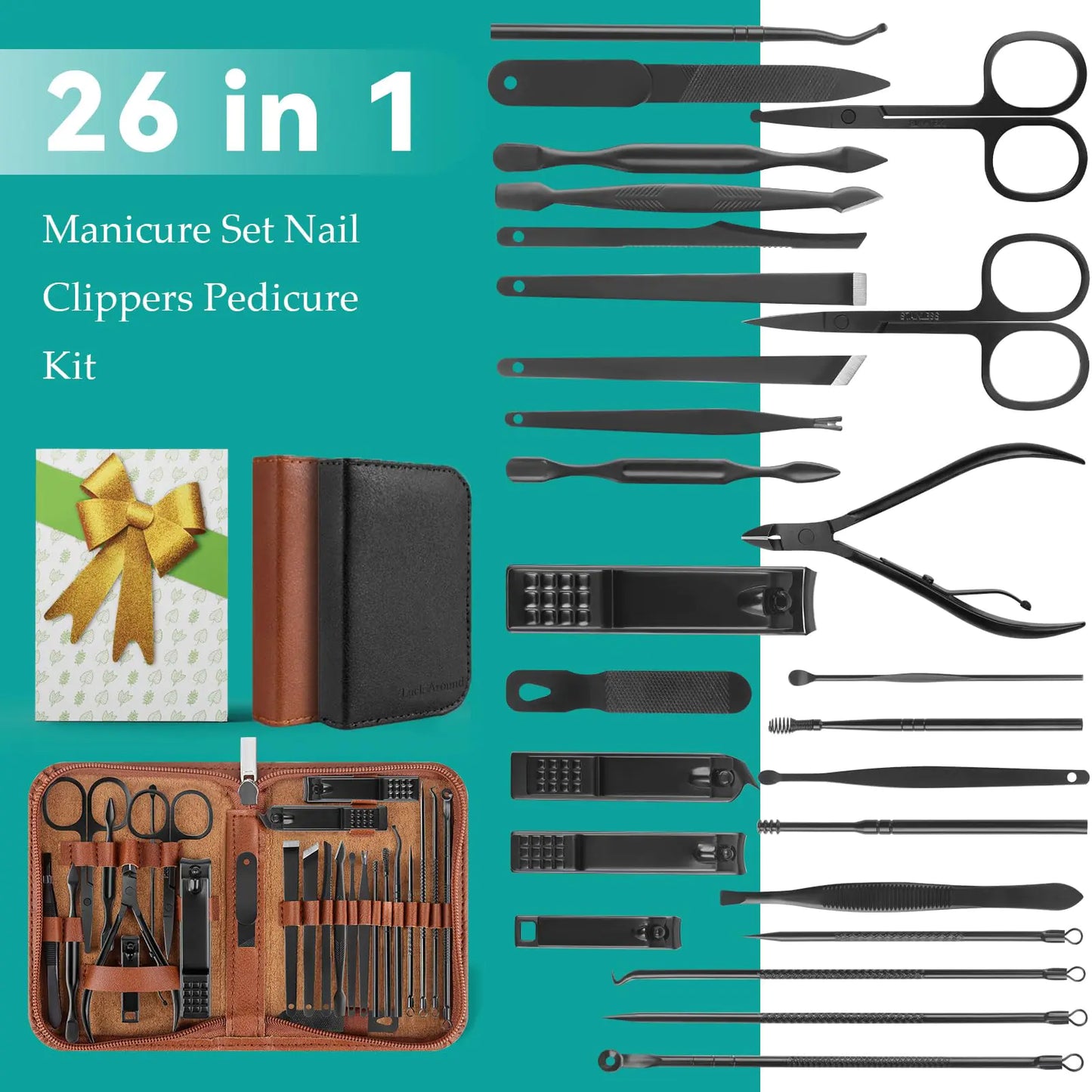 Professional Manicure Set - 26 Piece Nail Care Kit